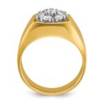 IBGoodman 14k Two-Tone 1 carat Lab Grown Diamond VS/SI+ G+ Complete Men's Cluster Ring - Image 2