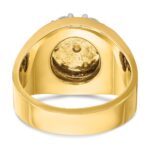 IBGoodman 14k Two-Tone 1 1/2 carat Lab Grown Diamond VS/SI+ G+ Complete Men's Cluster Ring - Image 5