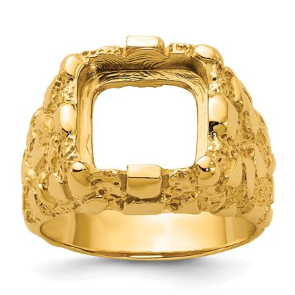 14k IBGoodman Men's Onyx Nugget Ring Mounting