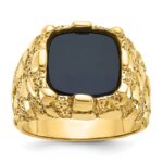 14k IBGoodman Men's Onyx Nugget Complete Ring