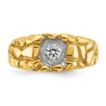 14k IBGoodman Men's 1/6 carat Diamond Nugget Complete Ring - Image 6