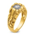 14k IBGoodman Men's 1/6 carat Diamond Nugget Complete Ring - Image 8
