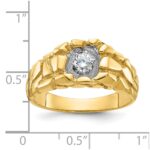 14k IBGoodman Men's 1/6 carat Diamond Nugget Complete Ring - Image 3