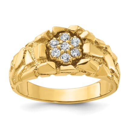 14k IBGoodman Men's Cluster Diamond Nugget Ring Mounting