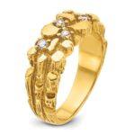 10k IBGoodman Men's Diamond Nugget Complete Ring - Image 6