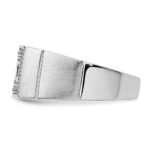 IBGoodman 14k White Gold 1 carat Lab Grown Diamond VS/SI+ G+ Complete Men's Ring - Image 3