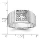 IBGoodman 14k White Gold 1 carat Lab Grown Diamond VS/SI+ G+ Complete Men's Ring - Image 7
