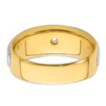 IBGoodman 14k Two-tone 3/4 carat Lab Grown Diamond VS/SI+ G+ Complete Satin Men's Ring - Image 5