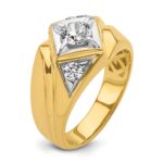 IBGoodman 14k with White Rhodium 7/8 carat Lab Grown Diamond VS/SI+ G+ Complete Polished and Satin Men's Ring - Image 6