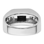 IBGoodman 14k White Gold Black Rhodium 7/8 carat Lab Grown Diamond VS/SI+ G+ and Onyx Complete Men's Ring - Image 5