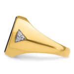 IBGoodman 14k 1/6 carat Lab Grown Diamond VS/SI+ G+ and Onyx Complete Men's Ring - Image 3