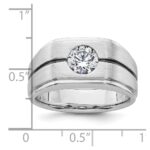 IBGoodman 14k White Gold with Black Rhodium Satin Men's Ring Mounting - Image 7