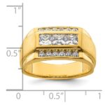 IBGoodman 14k 1 1/8 carat Lab Grown Diamond VS/SI+ G+ Complete Polished and Satin Men's Ring - Image 7