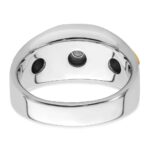 IBGoodman 14k Two-tone 1/2 carat Lab Grown Diamond VS/SI+ G+ Three Stone Complete Men's Ring - Image 5