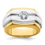 IBGoodman 14k Two-tone Polished and Satin Men's Ring Mounting