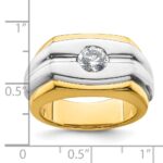 IBGoodman 14k Two-tone Polished and Satin Men's Ring Mounting - Image 2