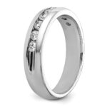 IBGoodman 14k White Gold 1/2 carat Lab Grown Diamond VS/SI+ G+ Nine Stone Complete Polished Men's Ring - Image 6
