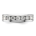 IBGoodman 14k White Gold Men's Polished 9-Stone 1 Carat AA Quality Diamond Ring - Image 5