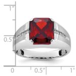 14k White Gold IBGoodman Men's Gemstone and Diamond Ring Mounting - Image 3