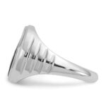 14k White Gold IBGoodman Men's Oval Onyx Complete Ring - Image 5