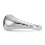 10k White Gold IBGoodman Men's Sapphire Doublet Stone Complete Ring - Image 3