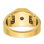 14k IBGoodman Men's Gemstone and Diamond Ring Mounting - Image 7