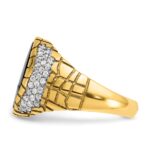 14k IBGoodman Men's Onyx and 7/8 carat Diamond Nugget Complete Ring - Image 5