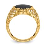 14k IBGoodman Men's Onyx and 1/2 carat Diamond Nugget Complete Ring - Image 2