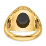 14k IBGoodman Men's Onyx and 1/2 carat Diamond Nugget Complete Ring - Image 7