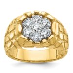 14k IBGoodman Men's Two-tone Nugget Cluster Ring Mounting