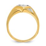 14k Two-Tone IBGoodman Men's Satin Diamond Complete Ring - Image 2