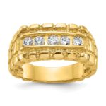 14k IBGoodman Men's 1/3 carat Diamond Nugget Complete Ring