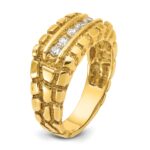 14k IBGoodman Men's 1/3 carat Diamond Nugget Complete Ring - Image 8