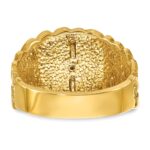 IBGoodman 14k Two-tone Men's Polished and Nugget Textured Blue Lodge Master Masonic Ring Mounting - Image 5