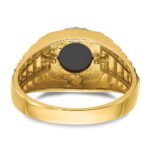10k Two-tone IBGoodman Men's Onyx and Diamond Complete Ring - Image 7