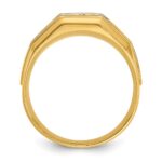 IBGoodman 14k with White Rhodium Men's Polished and Satin 5-Stone 1/2 Carat AA Quality Diamond Ring - Image 2