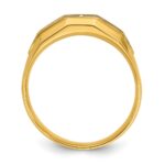 14k IBGoodman Men's Polished and Satin 5-Stone Ring Mounting - Image 2