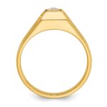 14k IBGoodman Men's Polished 1/4 Carat AA Diamond Ring - Image 2