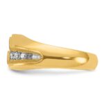 IBGoodman 14k with White Rhodium Men's Polished and Satin 1/2 Carat AA Quality Diamond Ring - Image 3