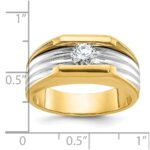 14k Two-tone IBGoodman Men's 1/2 carat Diamond Complete Ring - Image 3