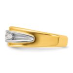 14k Two-tone IBGoodman Men's 3/4 carat Diamond Complete Ring - Image 5