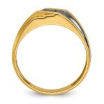 14k IBGoodman Men's Polished and Grooved Ring Mounting - Image 2