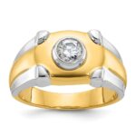 14k Two-tone IBGoodman Men's 1/2 carat Diamond Complete Ring