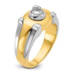 14k Two-tone IBGoodman Men's 1/2 carat Diamond Complete Ring - Image 8