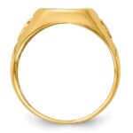 IBGoodman 10k Men's Polished and Textured Blue Lodge Master Masonic Ring Mounting - Image 2