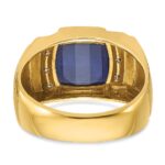 14k IBGoodman Men's Gemstone and Diamond Ring Mounting - Image 7