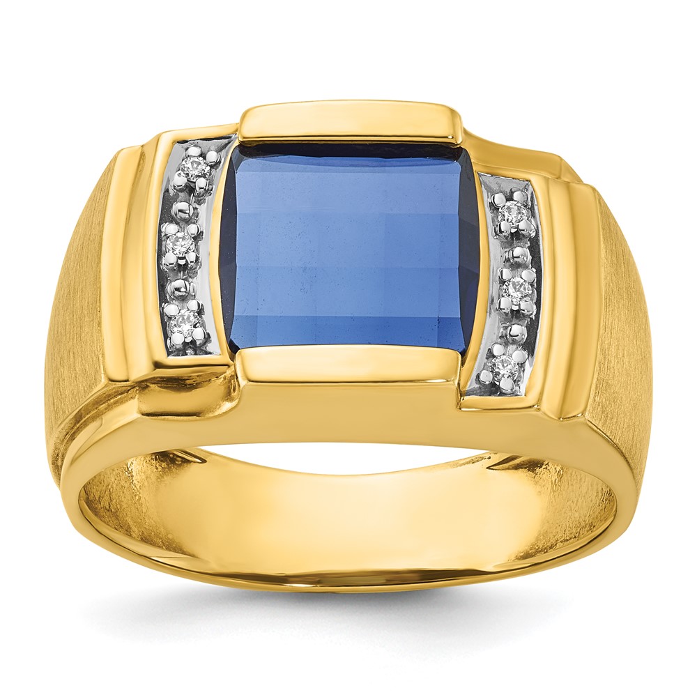 B57702-4YCS_AA.jpg 14k IBGoodman Men's Gemstone and Diamond Ring Mounting - Image 1