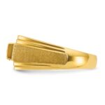 10k IBGoodman Men's Cr.Sapphire and Diamond Satin Complete Ring - Image 5