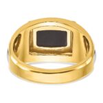 14k Two-tone IBGoodman Men's Onyx Complete Ring - Image 7