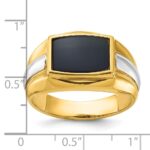 14k Two-tone IBGoodman Men's Onyx Complete Ring - Image 3
